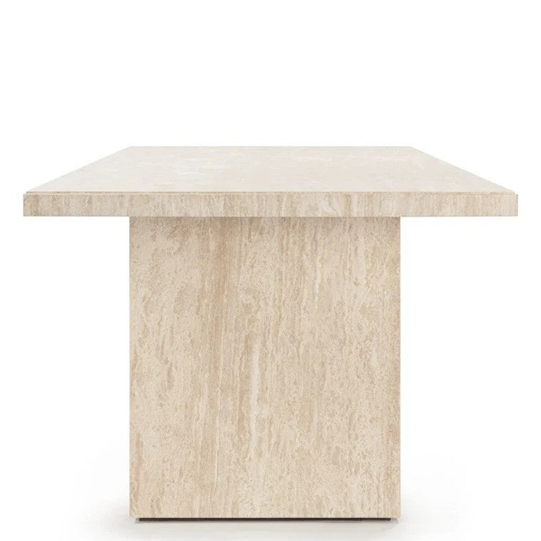 New Beige Wood Grain Natural Long Dining Table