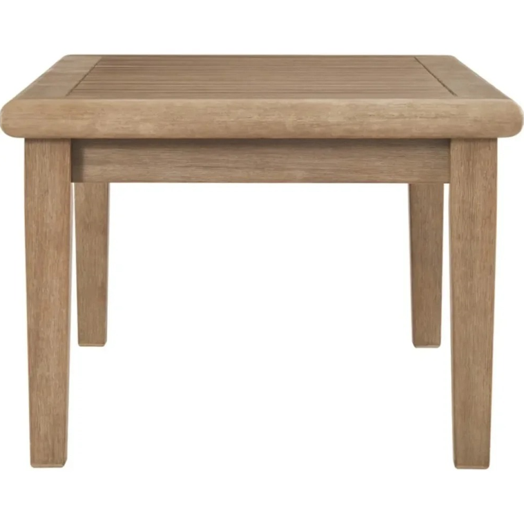 New Outdoor Rectangular Table Wood Slat Top Coffee Camping Table